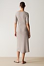 Merino Blend Wrap Knit Dress