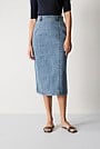 Denim Pintuck Detail Skirt