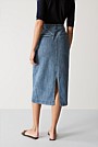 Denim Pintuck Detail Skirt