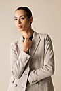 Cotton Blend Puppytooth Ponte Blazer