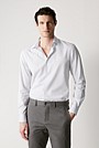 Tailored Fit Italian Cotton Ticking Stripe Shirt