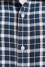 Regular Fit Organically Grown Cotton Blend Linen Check Shirt