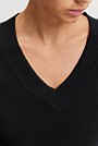 Organically Grown Cotton Linen V-Neck Knit