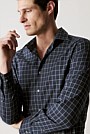 Tailored Fit Cotton Twill Window Pane Check Shirt