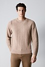 Wool Cable Knit Crew