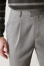 Relaxed Fit Wool Blend Pleat Front Pant