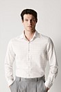 Tailored Fit Cotton Twill Window Pane Check Shirt