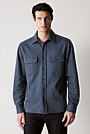 Regular Fit Cotton Wool Blend Puppytooth Overshirt