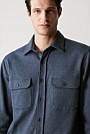 Regular Fit Cotton Wool Blend Puppytooth Overshirt