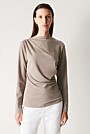 Cotton Modal Blend Boatneck Top