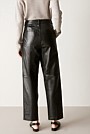 Leather Pleat Front Pant