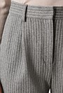 Cotton Wool Blend Pinstripe Ponte Pant