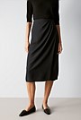 Modal Twill Drape Front Skirt