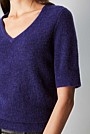 Alpaca Merino Blend V Neck Knit T-Shirt