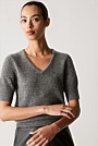 Alpaca Merino Blend V Neck Knit T-Shirt