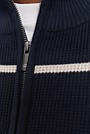 Australian Cotton Stripe Half Zip Knit