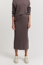 Organically Grown Cotton Cashmere Blend Rib Knit Skirt