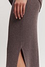 Organically Grown Cotton Cashmere Blend Rib Knit Skirt