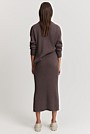 Organically Grown Cotton Cashmere Blend Rib Knit Skirt