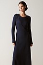 Merino Rib Keyhole Dress