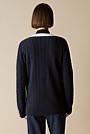 Merino Cashmere Blend Cable Cardigan