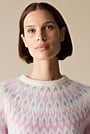 Wool Mohair Blend Fair Isle Knit