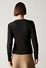 Cotton Modal Long Sleeved Wrap T-shirt