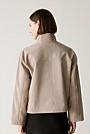 Suede Cropped Blouson Jacket