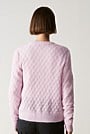 Mohair Wool Blend Pointelle Cardigan