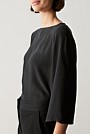 Draped Fluted Sleeve Top