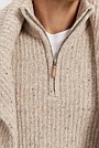 Merino Nep Half Zip Knit