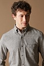 Regular Fit Brushed Cotton Flecked Shirt