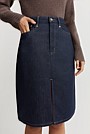 Split Front Denim Skirt