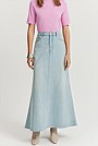 Flare Denim Maxi Skirt