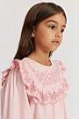 Organically Grown Cotton Embroidered Frill Dress