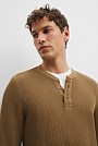 Australian Cotton Blend Waffle Henley