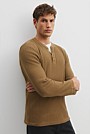 Australian Cotton Blend Waffle Henley