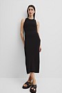 Organically Grown Cotton Blend Boucle Knit Midi Dress