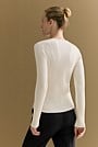 Cotton Cashmere Blend Rib Knit Pullover