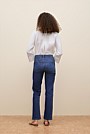 Mid Rise Straight Leg Jean
