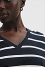 Australian Cotton Stripe V-Neck Relaxed T-Shirt