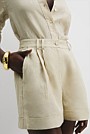 Organically Grown Linen Tuck Front Short