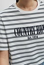 Australian Cotton Stripe Heritage Embroidered T-Shirt