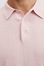 Cotton Silk Button Knit Polo