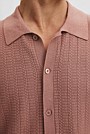 Cotton Silk Textured Knit Shirt