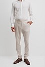 Tapered Fit Linen Cotton Pintuck Pant