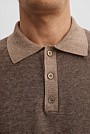 Cotton Silk Textured Knit Polo