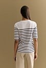 Cotton Stripe Half Sleeve T-shirt