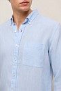 Regular Fit Delave Linen Long Sleeve Shirt