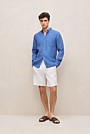 Regular Fit Delave Linen Long Sleeve Shirt